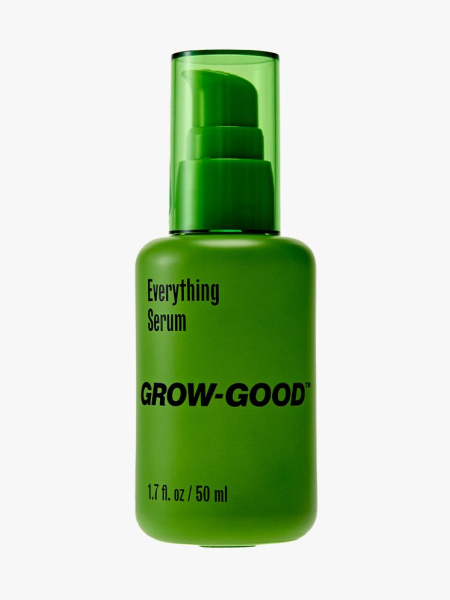Grow-Good Everything Serum in branded component on a light gray background